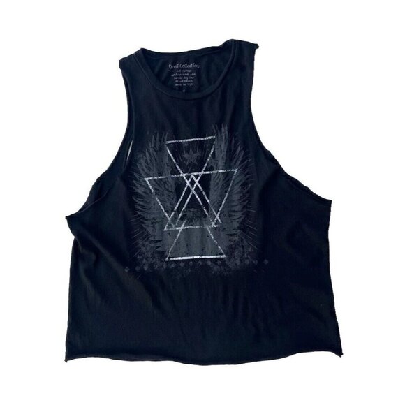 Swell Women's Cotton Cutout Tank Top Black size S M - Picture 5 of 12